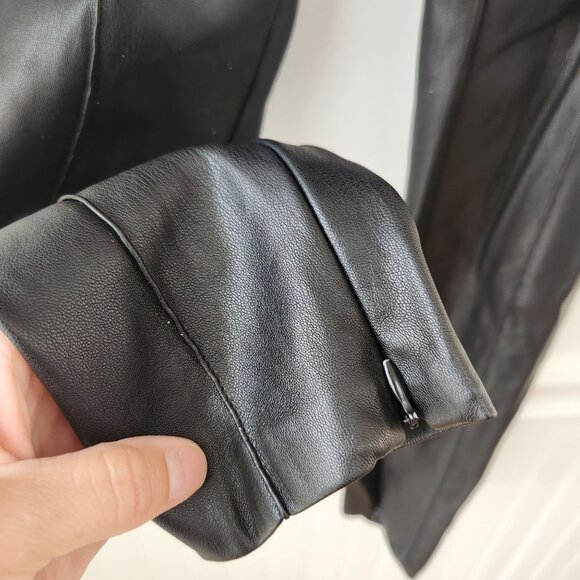 NWOT Zara Faux Leather Black High Waisted Leggings Pants Women's XS - Picture 6 of 10